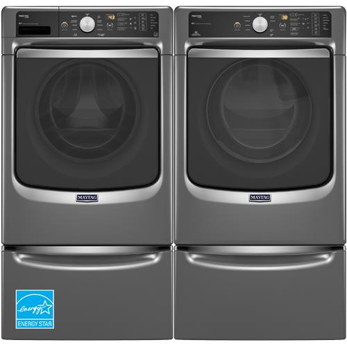Maytag 4.5 CuFt Maxima Series Metallic Slate 27" Front Load Washer With