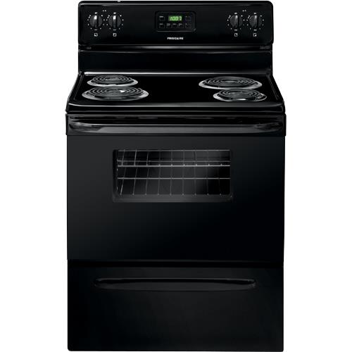 Frigidaire 30" Black Electric Coil Range With 4.8 CuFt Oven