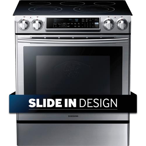 Samsung 30" SlideIn Electric Range With 5.8 CuFt Self Cleaning Oven