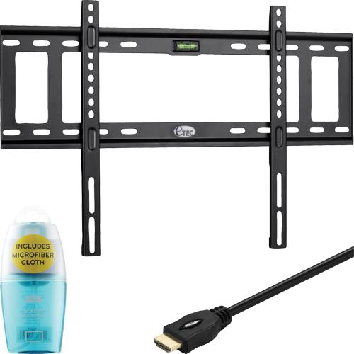 Etec Accessory Bundle Flat Panel TV Wall Mount 32" To 70" With Screen