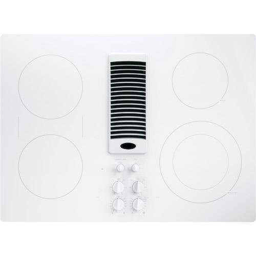 GE PP9830TJWW Profile™ Series 30" 4 Burner Downdraft Electric Cooktop