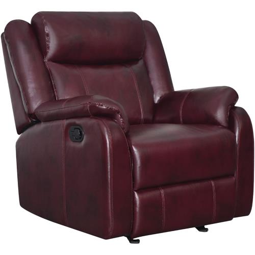 Global Furniture GRG9303BUR Tuscany Glider Burgundy Recliner