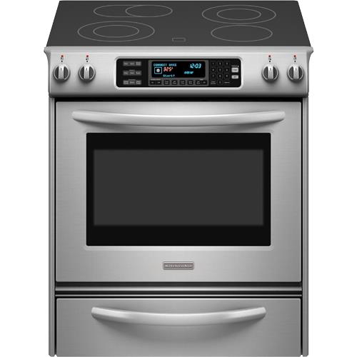 KitchenAid KESS907SSS 30" Stainless Steel SlideIn Electric Range With