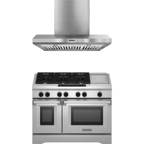 KitchenAid 48" Stainless Steel SlideIn Dual Fuel Range With 6.3 Self