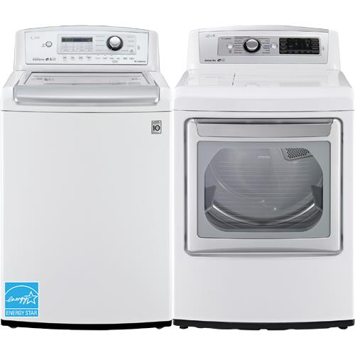 LG WT5270CW 4.9 CuFt High Efficiency White 27" Top Load Washer With 7.3