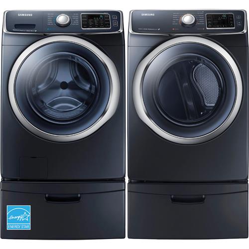 Samsung WF45H6300AG 4.5 CuFt Onyx 27" Front Load Washer With 7.5 CuFt