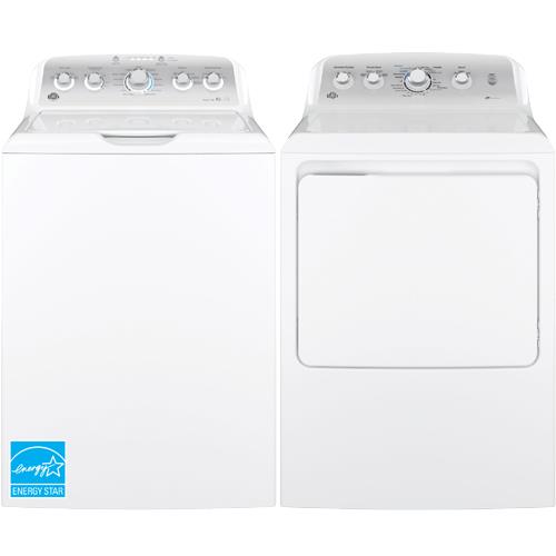 GE GTW485ASJ 4.2 CuFt White 27" Top Load Washer With 7.2 CuFt White 27