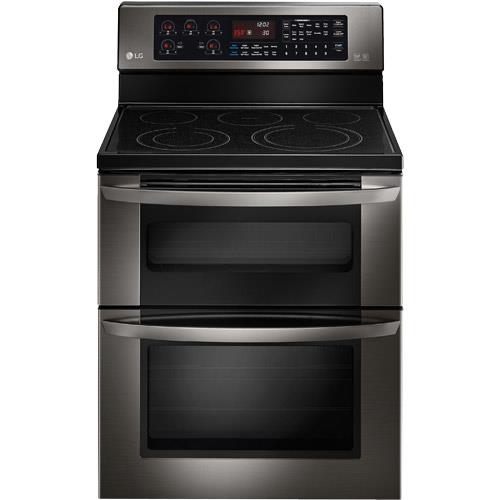 LG LDE3037BD 30" Black Stainless Finish Electric Smooth Top Double
