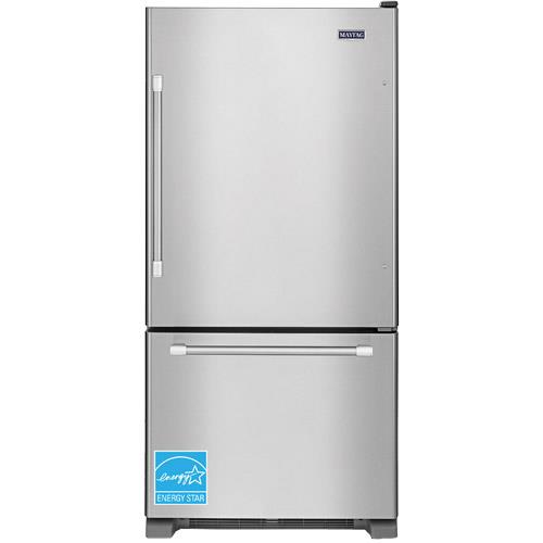 Maytag MBF2258DEM 21.9 CuFt Stainless Steel 2 Door Bottom Freezer