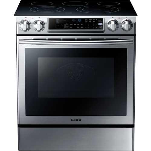 Samsung NE58F9500SS 30" SlideIn Electric Range With 5.8 CuFt Self