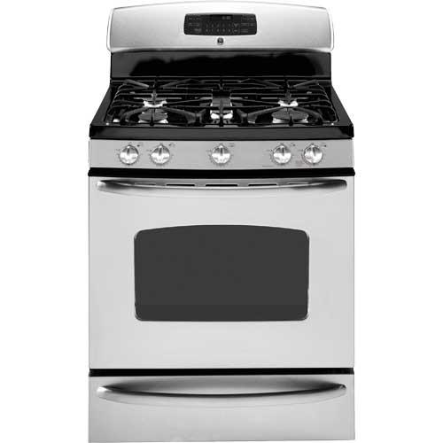 GE JGB800SEPSS 30" Stainless Steel Freestanding Gas Range With 5.0 CuFt