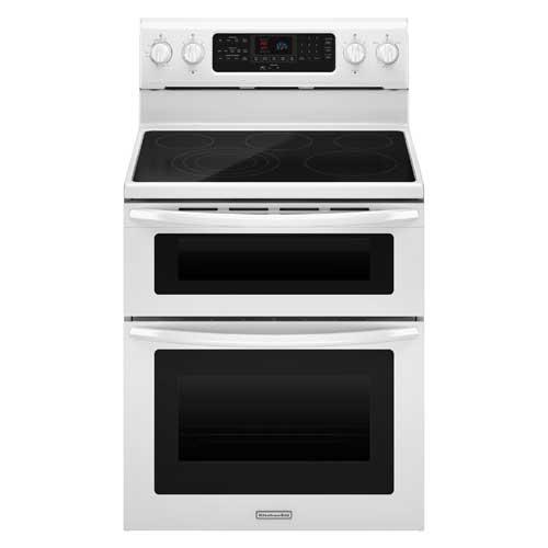 KitchenAid KERS505XWH 30" Architect White Electric Smooth Top Range
