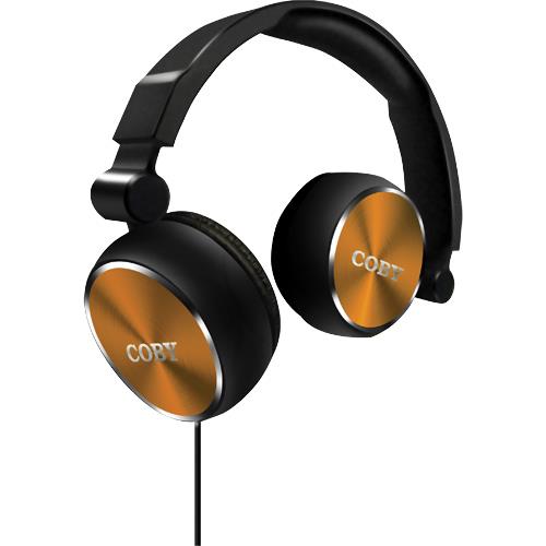 Coby CVH804GLD Aluminum Foldz OverTheEar Gold Headphones