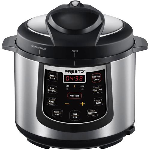 Presto 02141 Six Quart Programmable Electric Pressure Cooker With 19