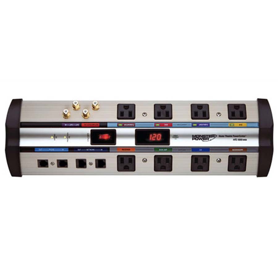 Monster 12153300 Home Theater PowerCenter, 8 Outlets, 6125 Joules