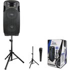Audio Pipe - Dual 10-inch 300 Watt PA Speaker With Mic And Tripod