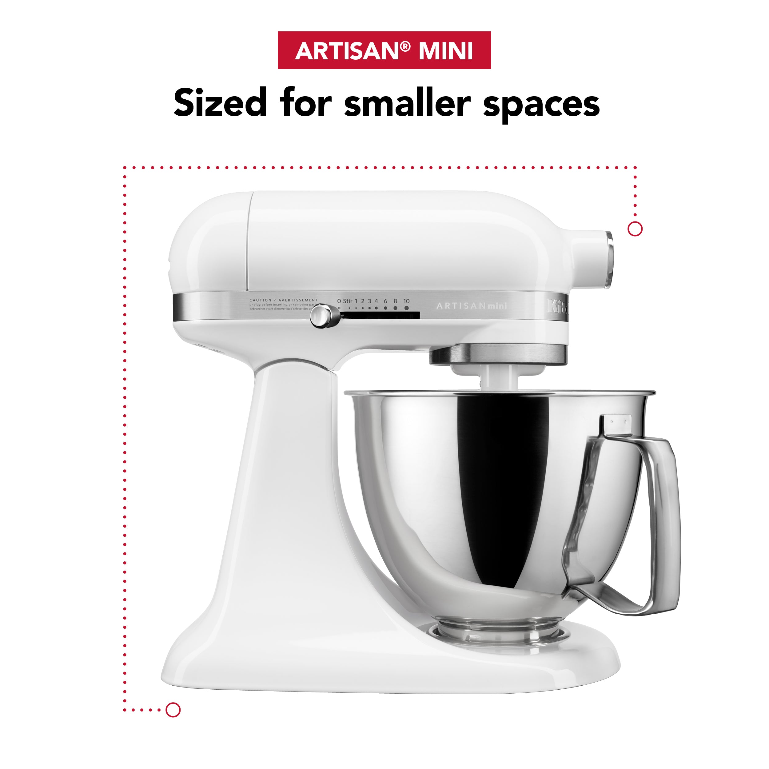 KitchenAid Artisan Mini 3.5 Quart Tilt-Head Stand Mixer - KSM3316X
