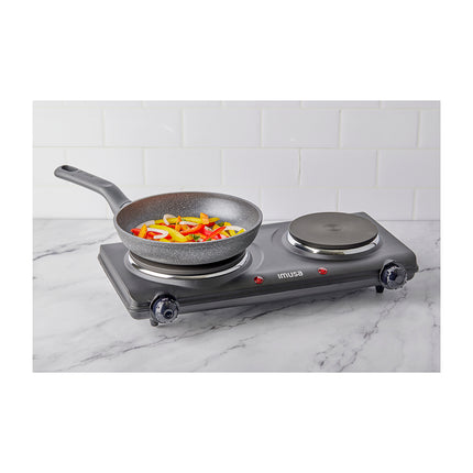 Double Electric Hot Plate 1500 Watts, Black