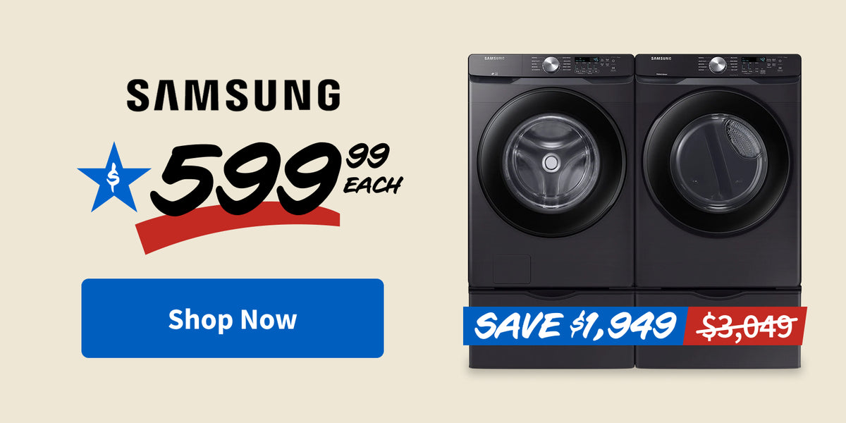Washer and Dryer set black from Samsung 