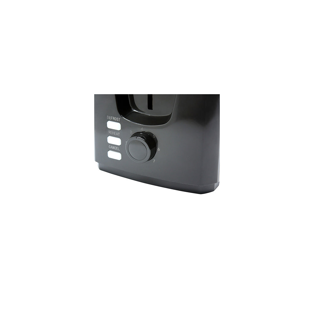 2-Slice 7-Shade Stainless Steel Toaster in Black with Reheat, Defrost ...
