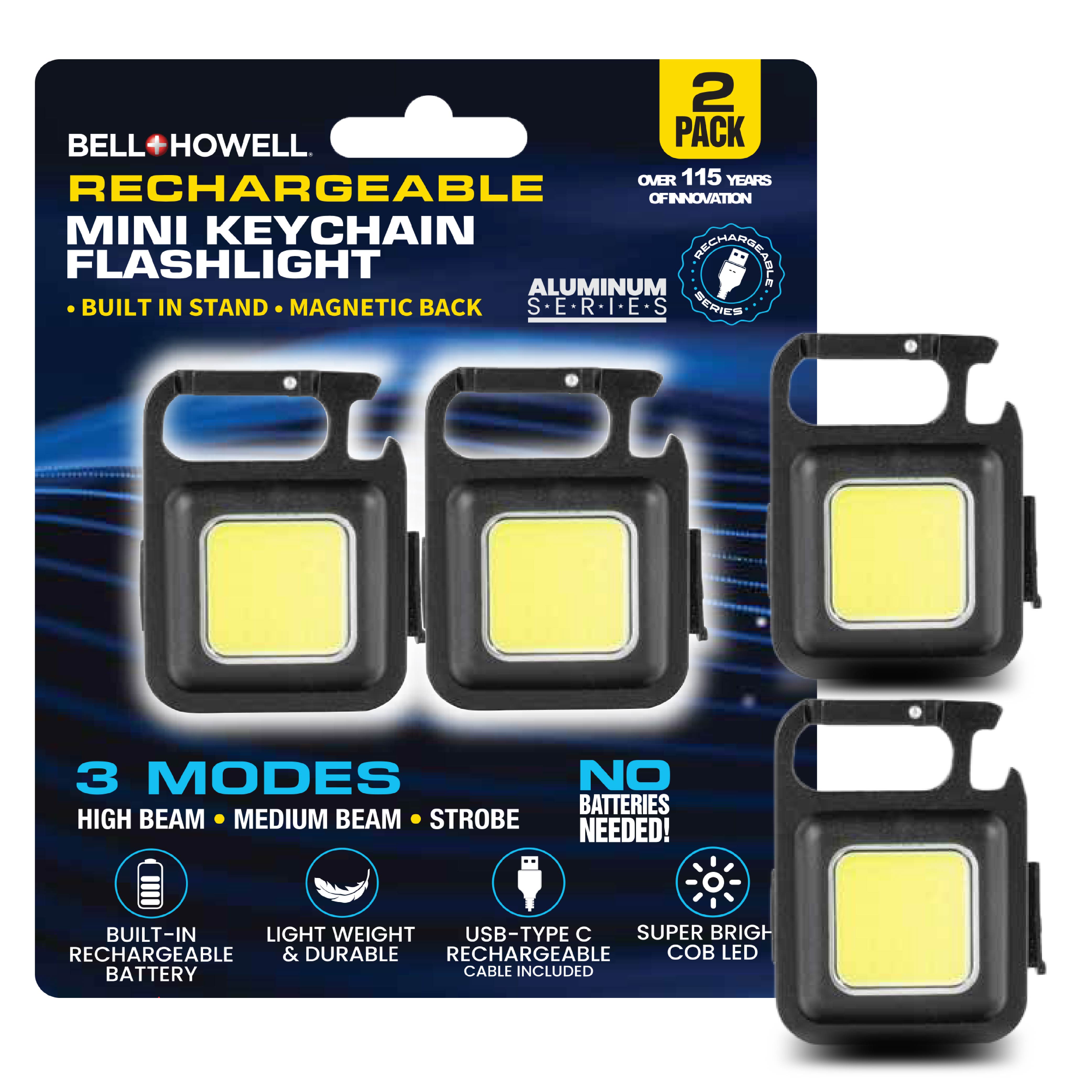 Bell+Howell Rechargeable Mini Key Chain
