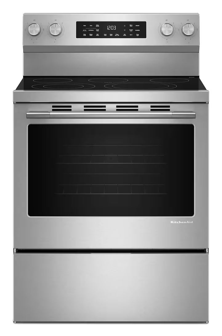KitchenAid 5.3 Cu. Ft. Smart Freestanding Electric Range with Convection (KFES330TPS)
