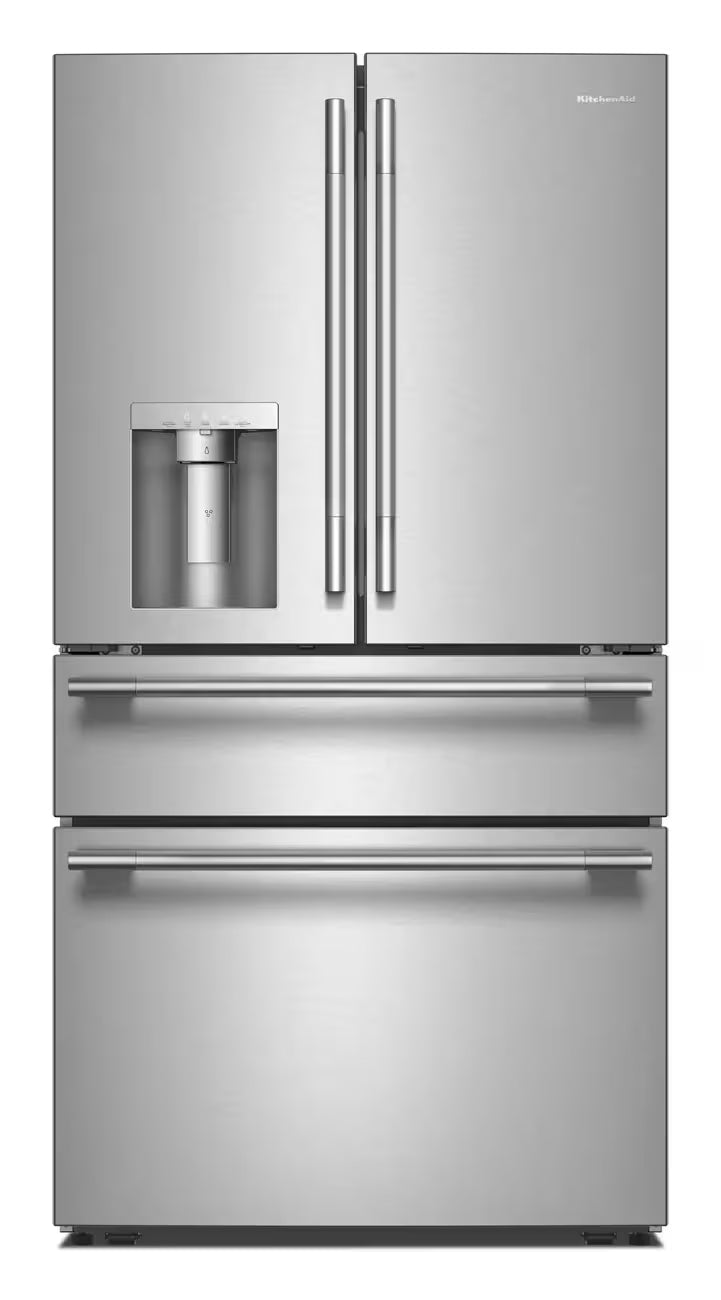 KitchenAid 29 Cu. Ft. 36-Inch 4-Door French Door Refrigerator (KRMF436SPS)