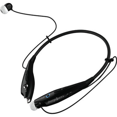 ChargeWorx CX9014 Wireless Bluetooth Earbud Neckband Black Headphone BrandsMart USA