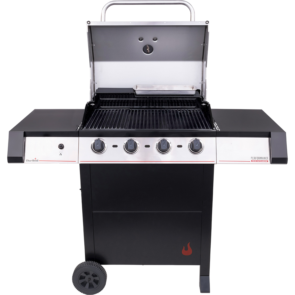 Char Broil Performance Series Tru Infrared 25 000 Btu 4 Burner Stainless Steel Gas Grill Brandsmart Usa