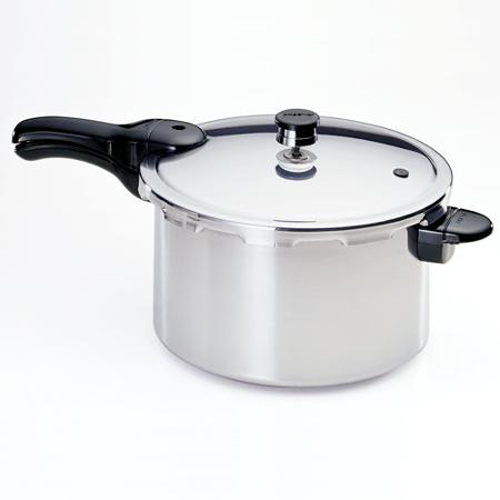 Presto 01365 6-Quart Stainless Steel Deluxe Pressure Cooker - Silver