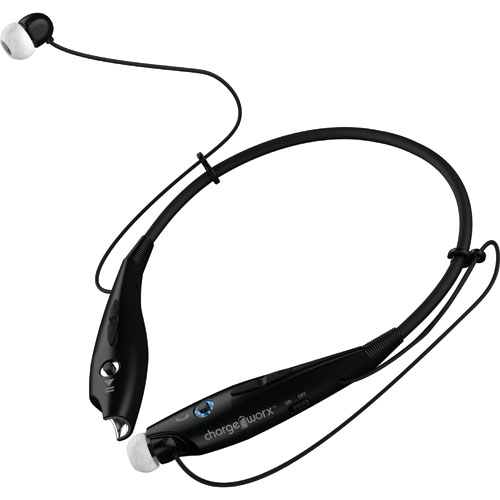 ChargeWorx CX9014 Wireless Bluetooth Earbud Neckband Black
