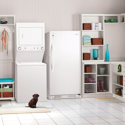 Frigidaire FFLG3911QW 27" White Gas Washer/Dryer Combination