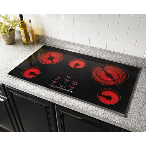 Whirlpool G9CE3675XS Gold® Series 36" 5 Burner Electric Cooktop