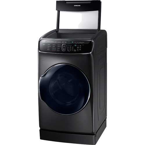 Samsung DVE60M9900V 7.5 CuFt FlexDry™ Black Stainless Steel 27" Front