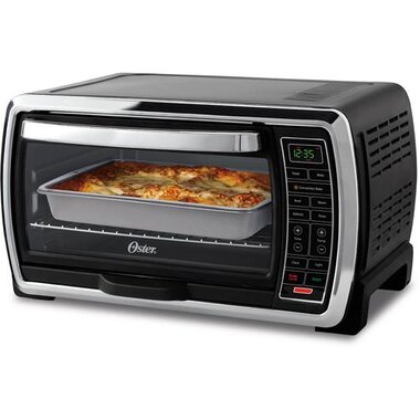 Oster French Door Turbo Convection Toaster Oven with Extra Large Interior, Black