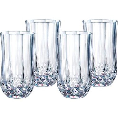 Cristal d'Arques L7764 12oz Longchamp Beverage Barware Set Of 4