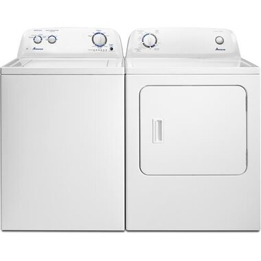 Amana NTW4516FW-WW 3.5 CuFt Top Load Washer With 6.5 CuFt Electric Dryer In White