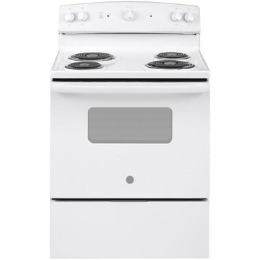 GE JBS160DM-WOW 5.0 CuFt Freestanding Electric Coil Range In White