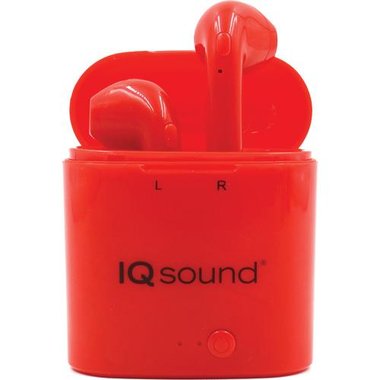iq sound bluetooth true wireless earbuds and mic in gold