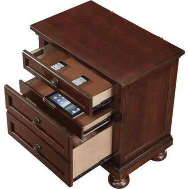 Avalon B961nn N Traditional Cherry Two Drawer Nightstand