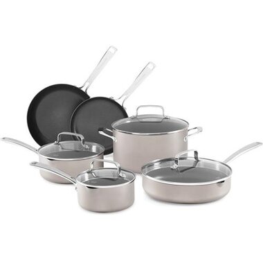 Brandsmart Usa For Kitchenaid Kc3as10cs Architect Series Aluminum Nonstick 10 Piece Cookware Set Accuweather Shop