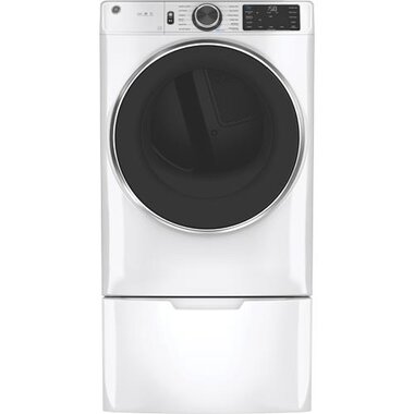 GE GFD65GSSNWW 7.8 CuFt Smart PowerSteam Gas Dryer With Wrinkle Care In White