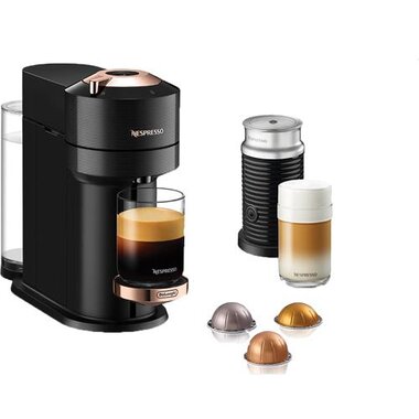 Nespresso ENV120BAE Vertuo Next Coffee And Espresso Machine With Aeroccino In Rose Gold