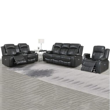 gray reclining living room set