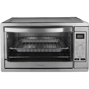  Oster Toaster Oven, 7-in-1 Countertop Toaster Oven, 10.5 x 13  Fits 2 Large Pizzas, Stainless Steel : Home & Kitchen