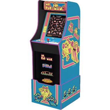 Arcade1Up 815221023024 Ms. Pacman Arcade With Light Marquee And Riser