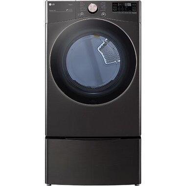 LG DLEX4000B 7.4 CuFt Smart Electric Dryer With TurboSteam In Black Steel