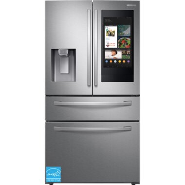 Samsung Rf22r7551sr 22 0 Cuft Smart Family Hub 5 0 Counter Depth 4 Door French Door Refrigerator In Stainless Steel Brandsmart Usa