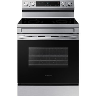 Samsung NE63A6111SS 6.3 CuFt Smart Freestanding Steam Clean Electric Range In Stainless Steel