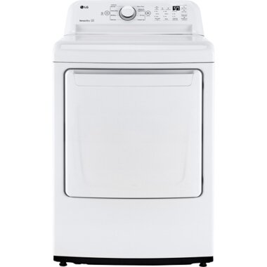 LG DLE7000W 7.3 CuFt Smart Ultra Large Electric Dryer With Sensor Dry In White